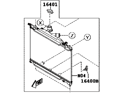 2019 Toyota Yaris Radiator - 16400-WB002