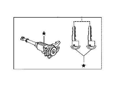 Toyota 69052-WB001 Cylinder & Key Set