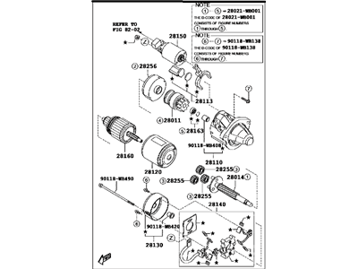 Toyota Yaris Starter Motor - 28100-WB001