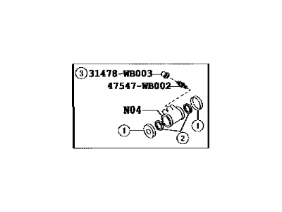 Scion Wheel Cylinder Repair Kit - 47550-WB002