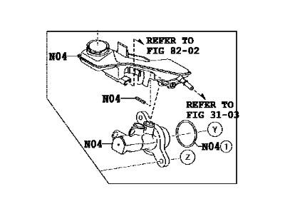 Toyota 47201-WB003 Brake Master Cylinder Sub-Assembly