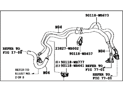 Toyota 23901-WB007 Tube Sub-Assembly, Fuel