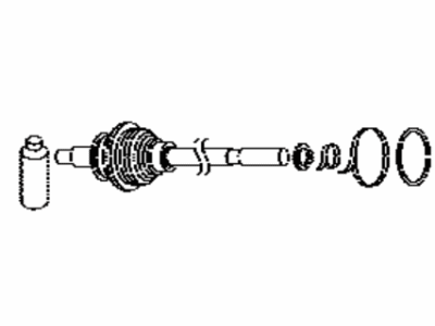 Toyota 43470-WB001 Front Drive Shaft Assembly Outboard Joint, Left