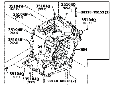 2019 Toyota Yaris Bellhousing - 35141-WB001