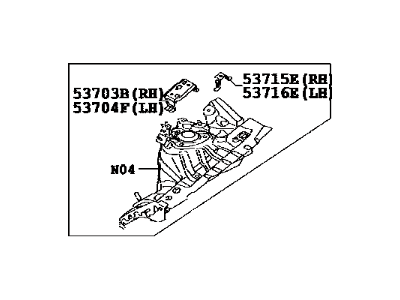 Toyota 53702-WB001 Apron Sub-Assembly, Front F