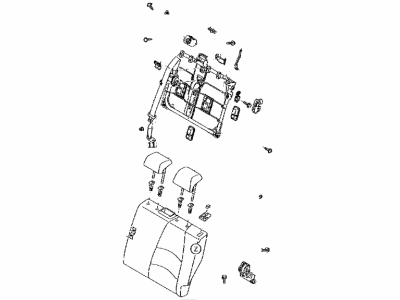 Toyota 71490-WB039 Back Assembly, Rr Seat