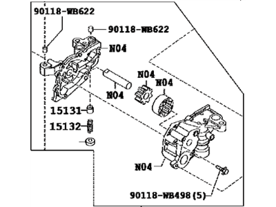 Toyota 15100-WB001 Pump Assembly, Oil