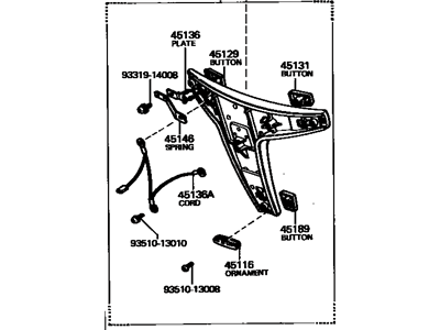 Toyota 45130-22061-02 Button Assembly, Horn