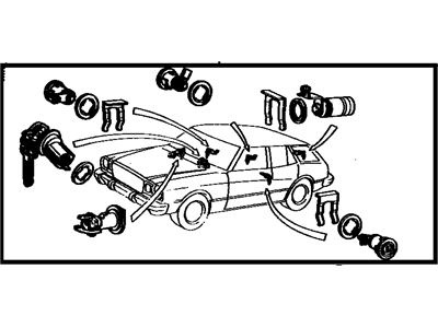 Toyota 69005-29196 Cylinder Set, Lock