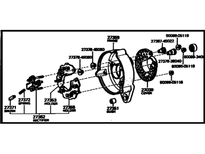 1978 Toyota Cressida Alternator Case Kit - 27350-45110