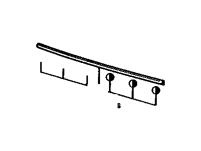 Toyota 75504-22010 Moulding, Windshield, Lower