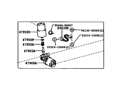 Toyota 47070-30060 Pump Assy, Brake Booster W/Accumulator