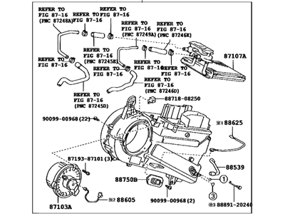 Toyota 87030-08110 Blower Assy, Air Conditioner