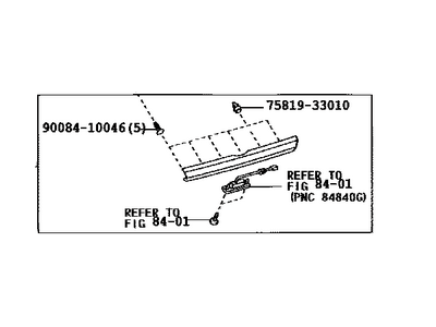 Toyota 76801-AE011-A2 Garnish Sub-Assembly, Ba