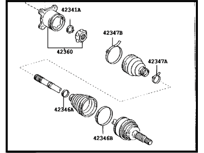 2009 Toyota Sienna Axle Shaft - 42340-08010