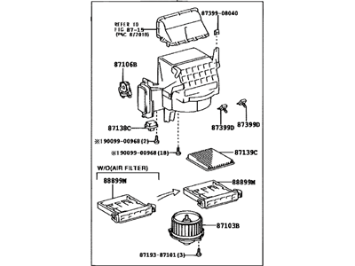 Toyota 87130-08090 Blower Assembly