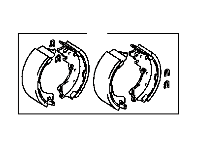 Toyota 04495-08030 Shoe Kit, Rear Brake