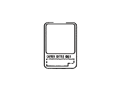 Toyota 74541-AE010 Label, Bottle Holder Information