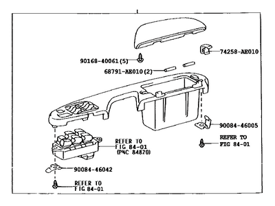 Toyota 74240-AE010-E1 Panel Assy, Front Door Armrest Base, LH