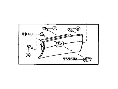 2005 Toyota Sienna Glove Box - 55550-AE010-E0