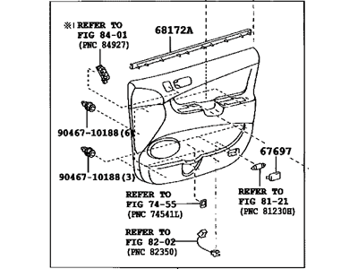 Toyota 67620-AE031-E1 Board Sub-Assy, Front Door Trim, LH