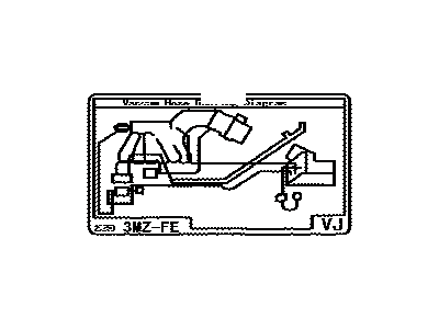 Toyota 17792-0P030 Label, Engine Vacuum Hose Information