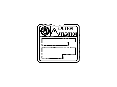 Toyota 74541-28070 Plate, Body Caution