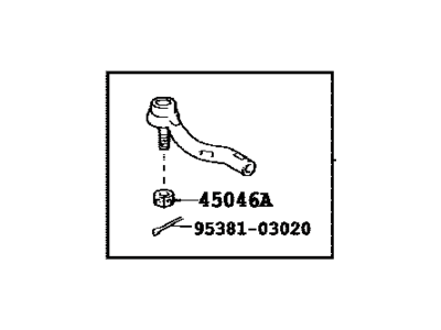 Toyota 45460-09040 Rod Assy, Tie, RH