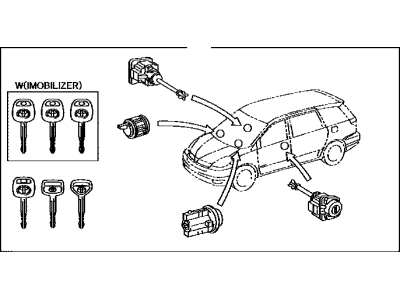 Toyota Sienna Ignition Lock Cylinder - 69005-AE010