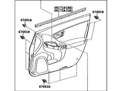 Toyota 67620-47610-G1 Panel Assembly, Front Door