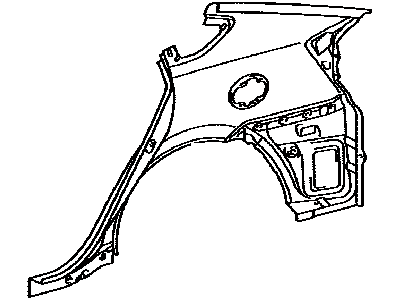 Toyota 61601-47130 Panel Sub-Assembly, QUAR