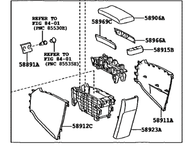 Toyota 58901-47190-E0 Box Sub-Assembly, CONSOL
