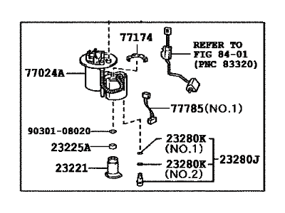 Toyota Prius Fuel Pump - 77020-47081