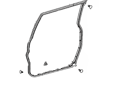 Toyota 67861-35100 Weatherstrip, Front Door, RH