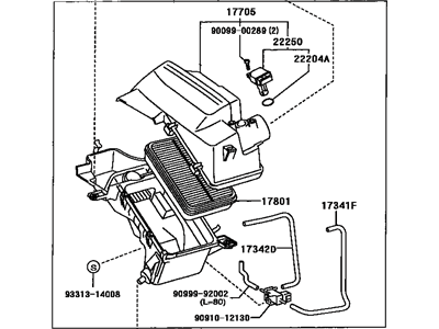 Toyota 17700-22100 Cleaner Assy, Air