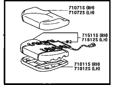 Toyota 71420-2H410-C1 Cushion Assembly, Front Seat, LH