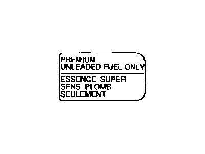 Toyota 74559-20110 Label, Fuel Information