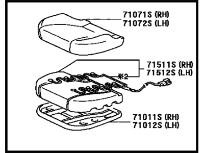 Toyota 71410-2H790-C1 Cushion Assembly, Front Seat, RH