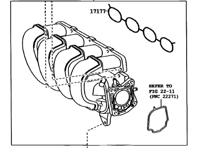 Toyota 17120-22010 Manifold, Intake