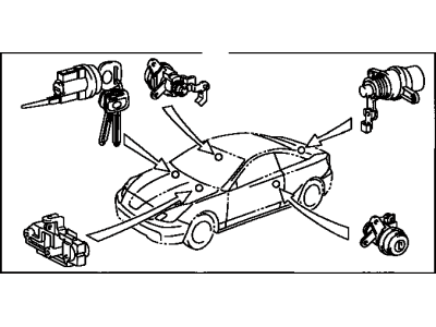 Toyota Celica Door Lock Cylinder - 69005-2B650