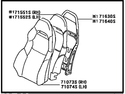 Toyota 71070-20181-C9 Back Assembly, Front Seat, LH