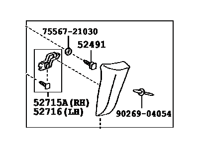 Toyota 52102-35901 Extension, Front Bumper, RH