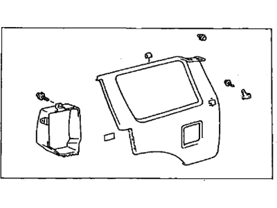 Toyota 64714-35120-B0 Cover, Deck Side Trim, RH