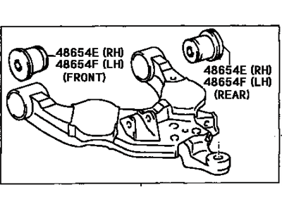 Toyota 48068-35080 Front Suspension Control Arm Sub-Assembly Lower Right