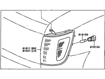 Toyota 81610-35310 Lamp Assy, Parking & Clearance, RH