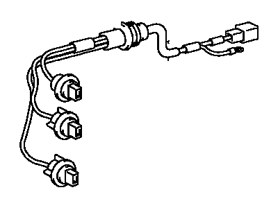 Toyota 81555-35210 Socket & Wire Sub-Assy, Rear Combination Lamp, RH