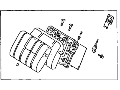 Toyota 71490-35650-B0 Back Assembly, Rear Seat, LH