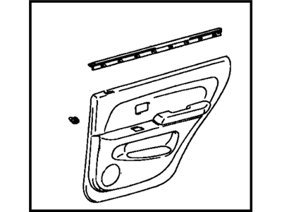 Toyota 67640-35360-E1 Board Sub-Assy, Rear Door Trim, LH