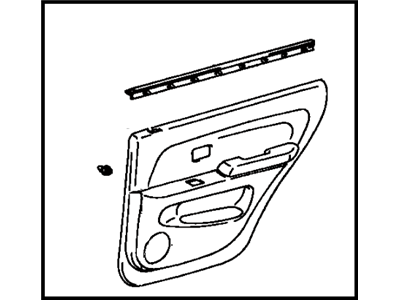 Toyota 67640-35650-B0 Board Sub-Assy, Rear Door Trim, LH