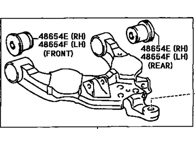 Toyota 48069-35081 Front Suspension Control Arm Sub-Assembly Lower Left